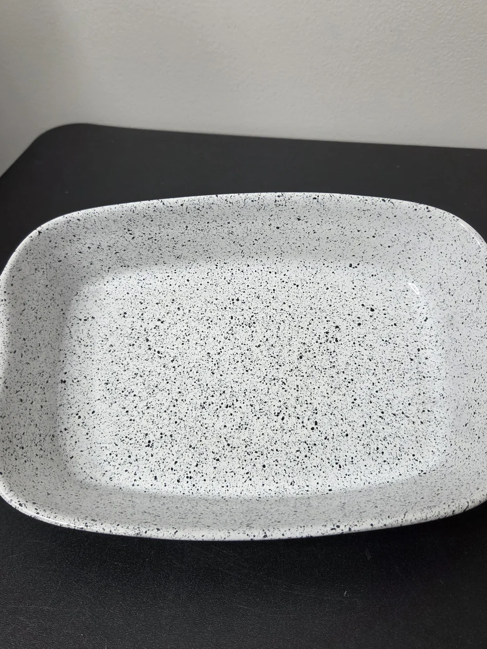 Speckled White Stoneware Baking Dish Made In Portugal